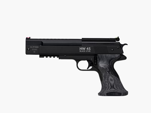 Pistola ad aria Weihrauch HW 45 Black Star cal. 4,5mm