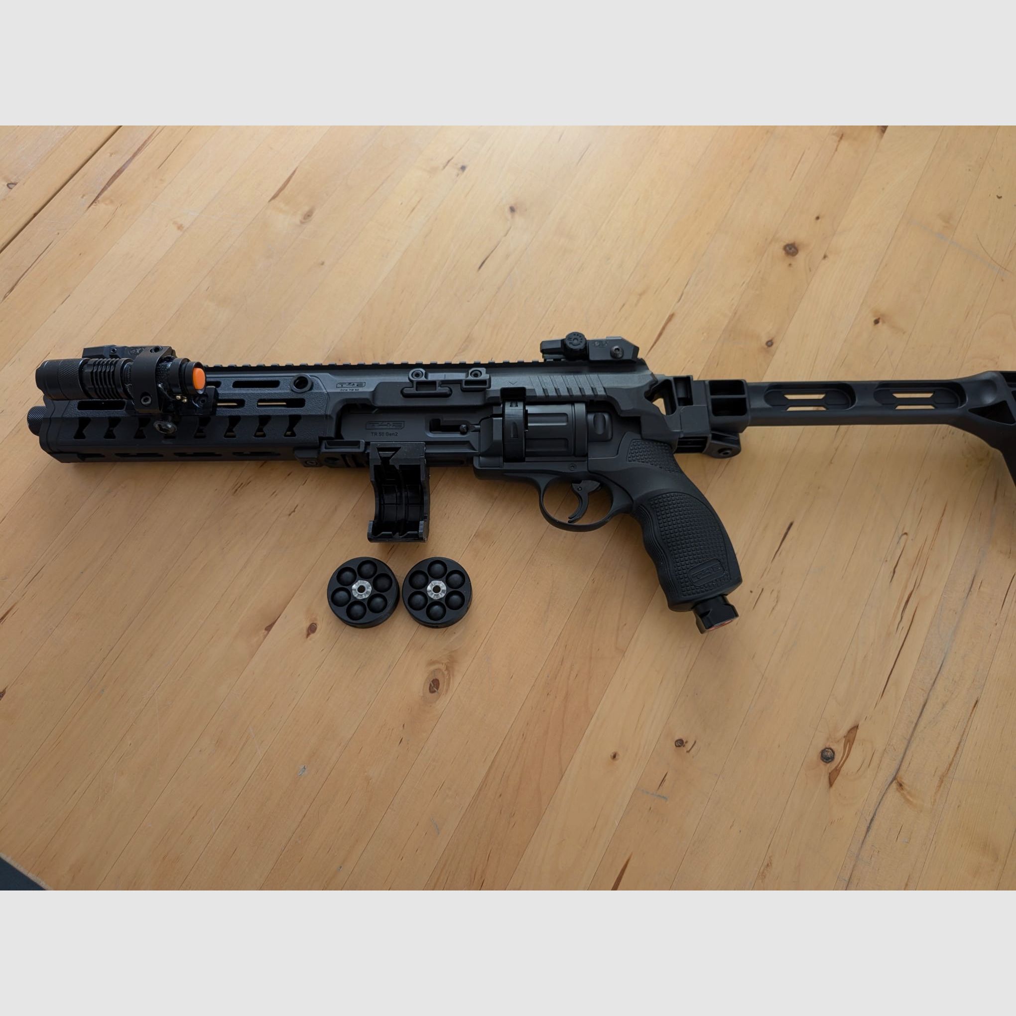 HDR 50 (TR 50) Gen2 revolver, cal. 50 incl. T4E Carbine Conversion Kit "als nieuw