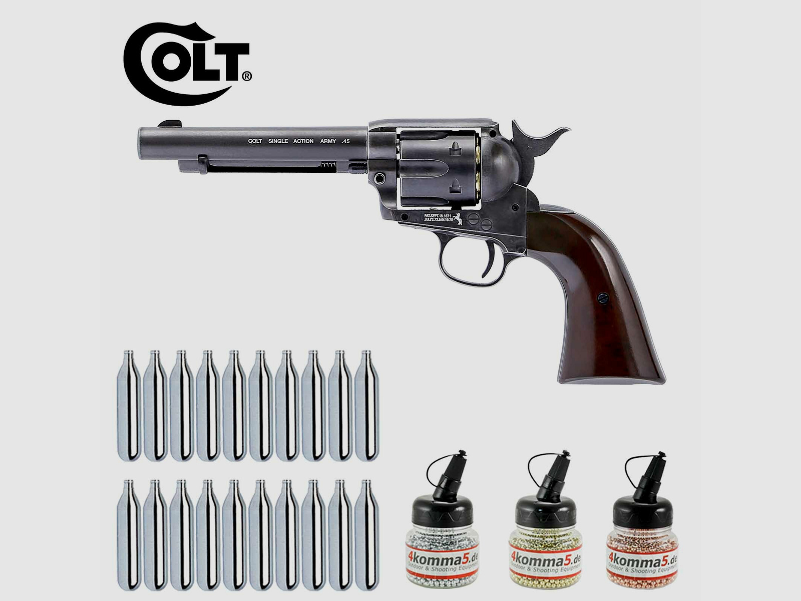 Superset Colt Single Action Army® 45 antik Co2-Revolver Kaliber 4,5 mm BB (P18)