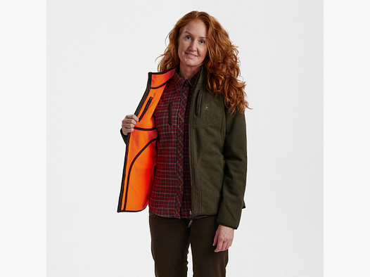 Deerhunter Lady Pam Bonded Fleece Jacket - reversible naranja 44