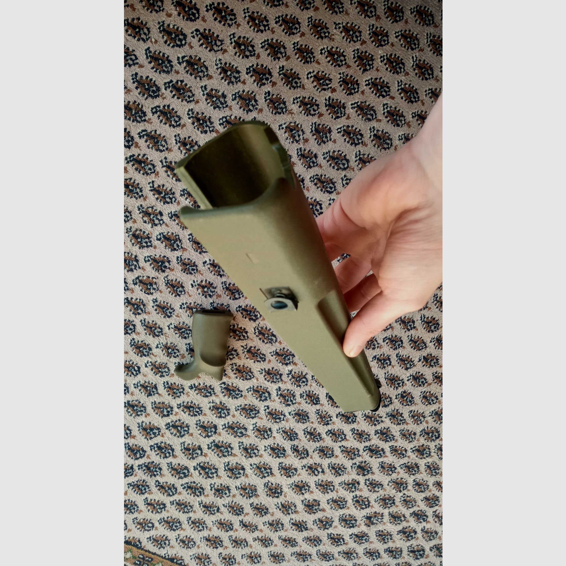 Original Griff & Trapezhandschutz für H&K G3A4 beide farblich abgestimmt in NATO Grün und Zweibein geeignet // G3 und Klone Handschutz + Pistolengriff / G3A3 G3SG1 MKE T41 HK91 VFC Co2 Umarex