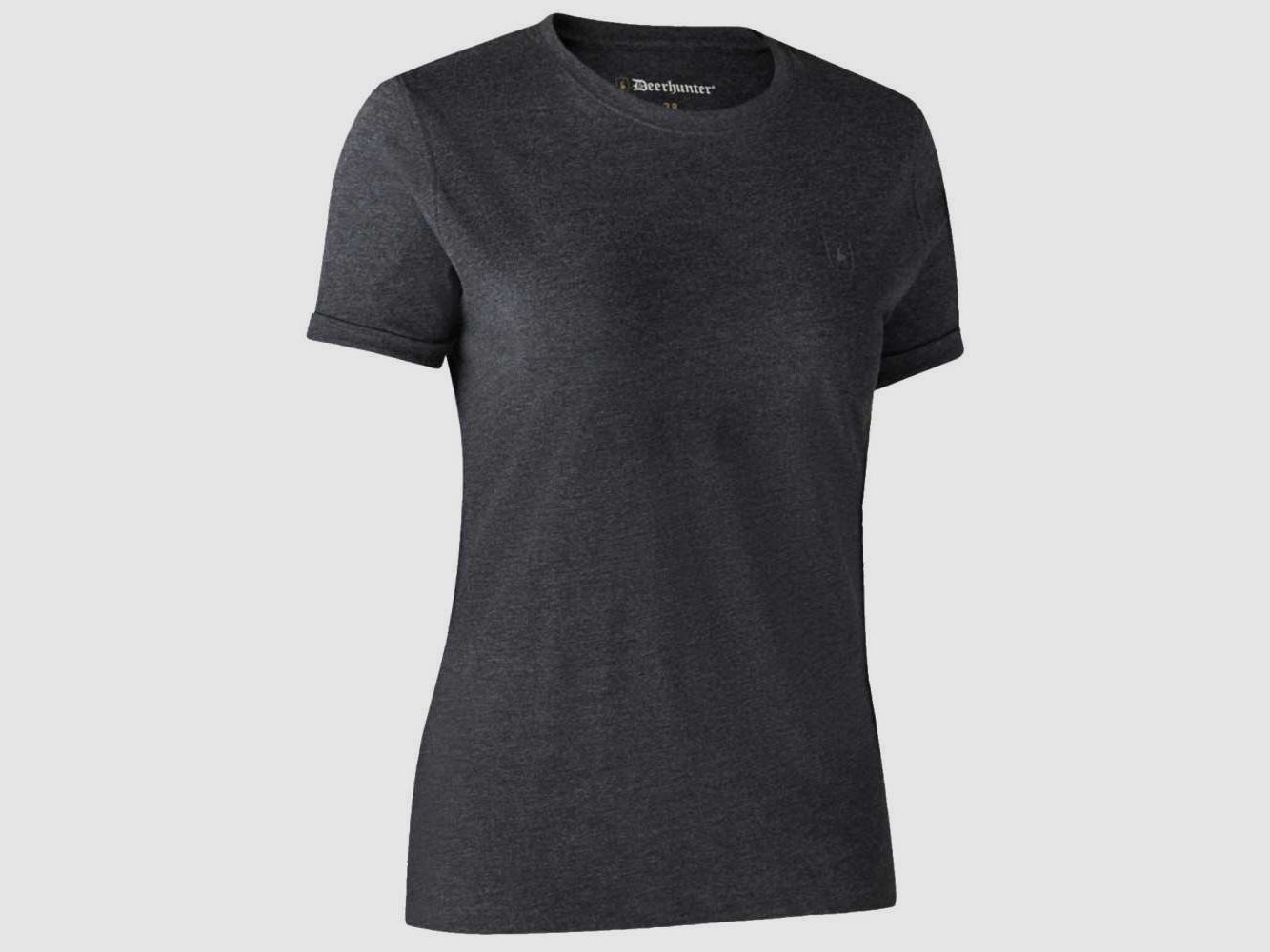 Set di 2 t-shirt basic per donna verde e nera Deerhunter, immagine 3 di 5