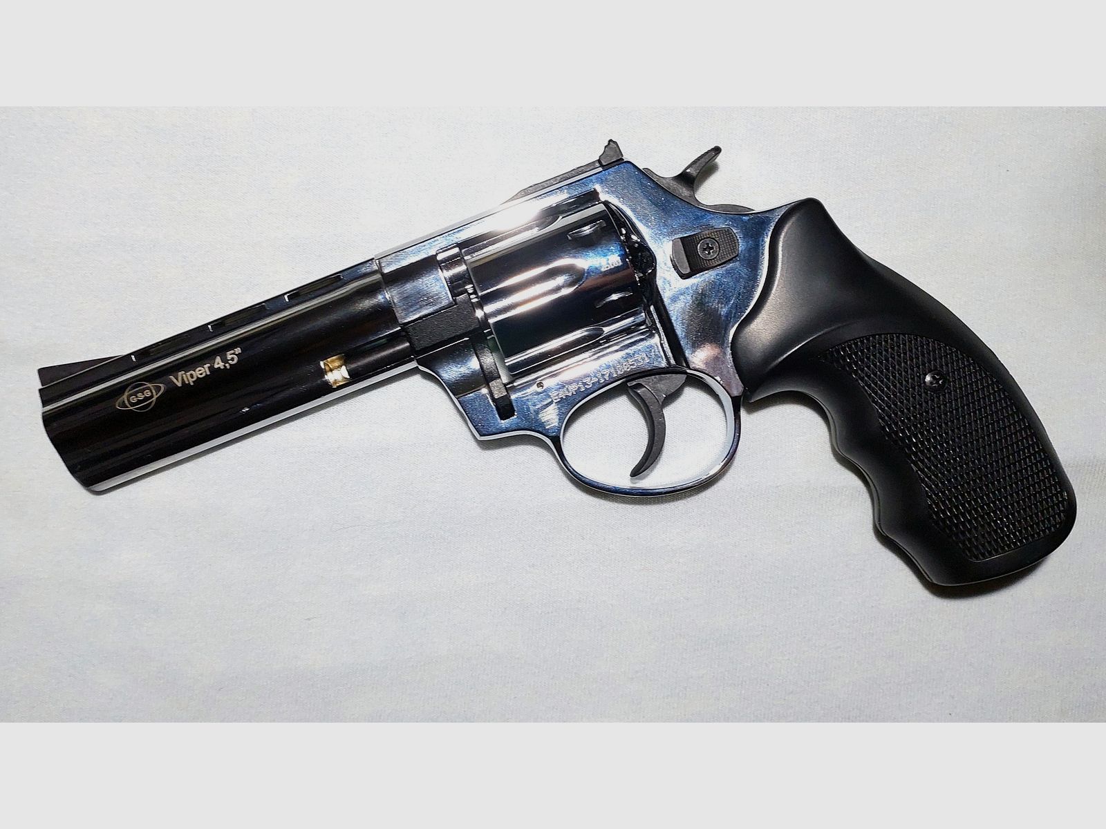 Ekol Viper 4,5 Zoll Schreckschuss Revolver Chrom 9 mm R.K. (PTB 1003) wie neu!