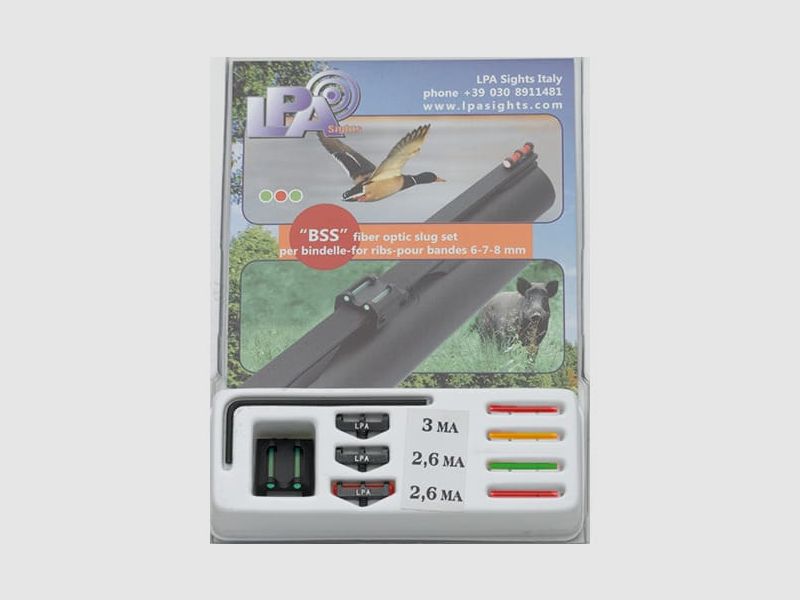 LPA Fiber Optic Slug Set für Flinten mit Laufschienen