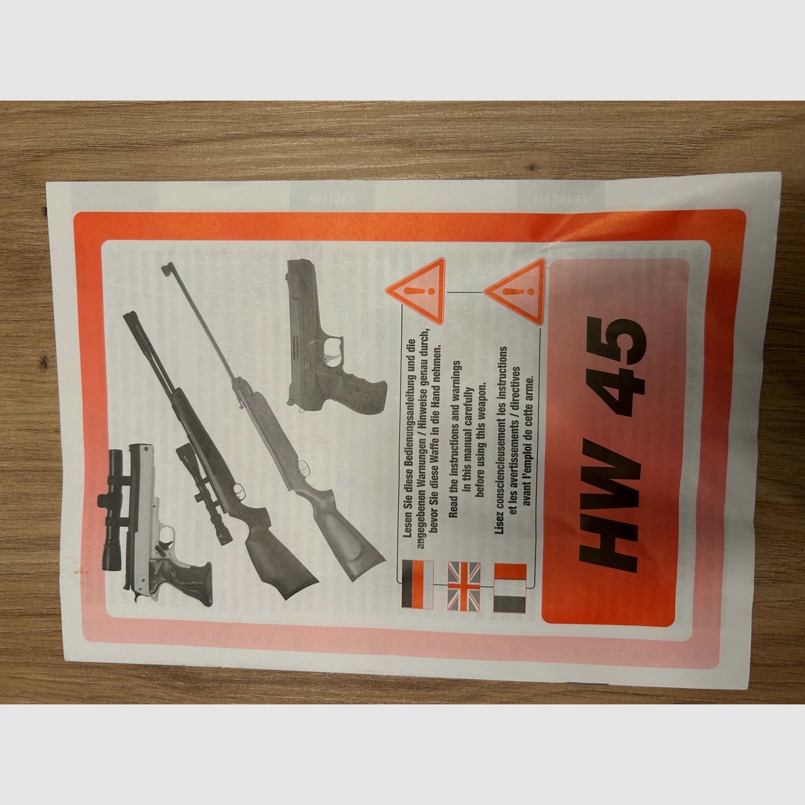 Weihrauch HW 45 Black Star, 4,5 mm, marca F, en muy buen estado