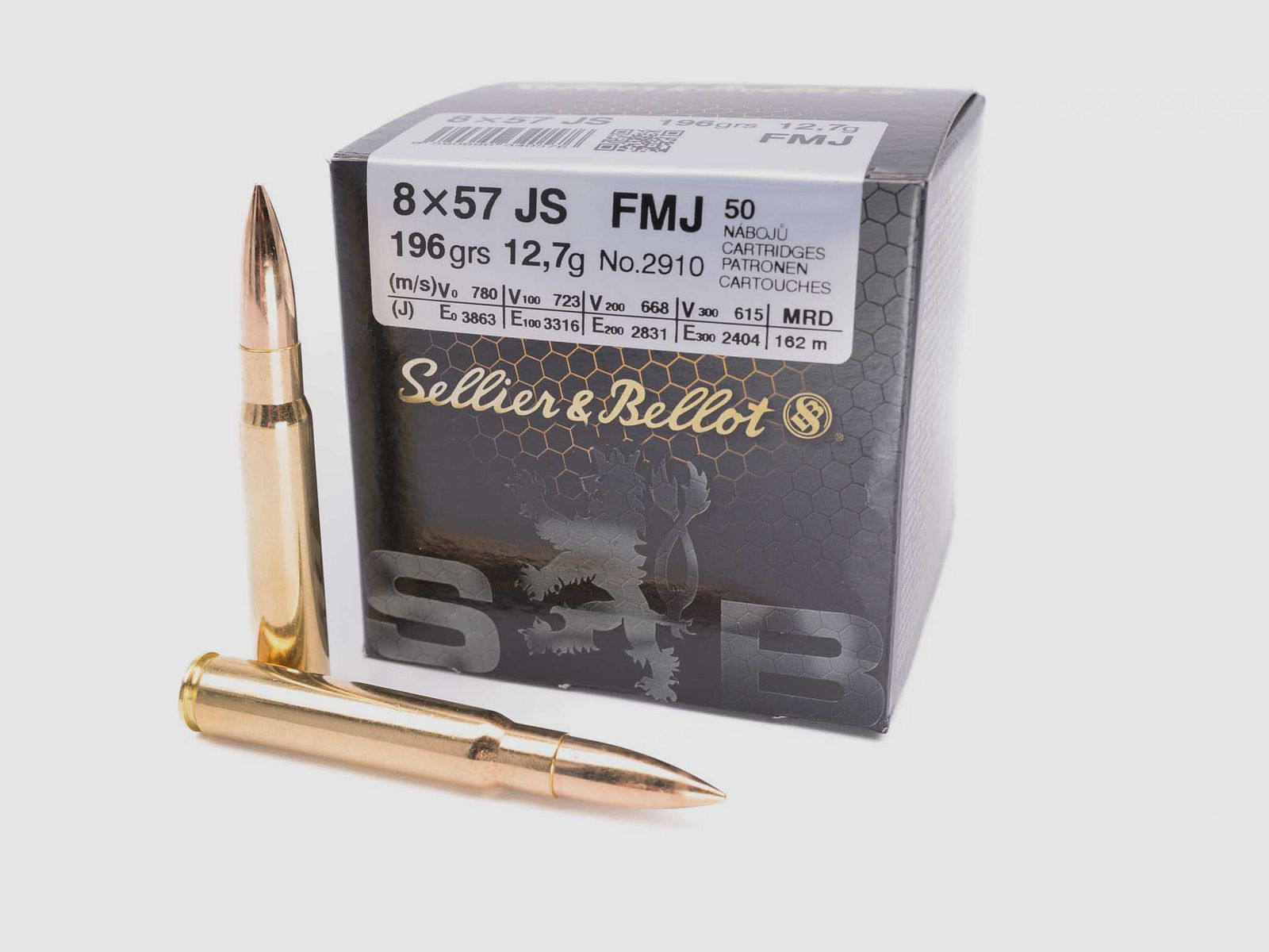 SELLIER & BELLOT 8x57 IS Vollmantel 12,7g/196grs.