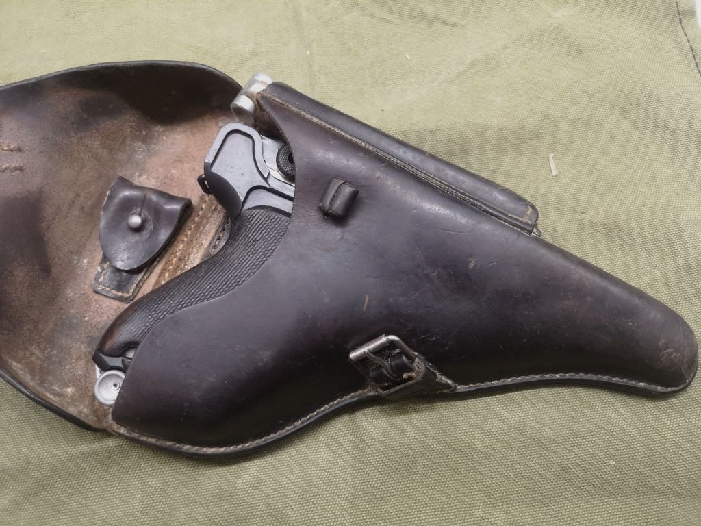 Pistole Luger 08  DWM 1912 Nummerngleich Truppenstempel