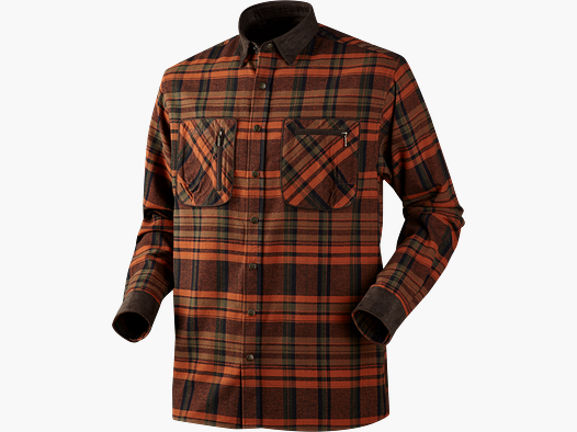 Pajala Skjorte Burnt Orange check