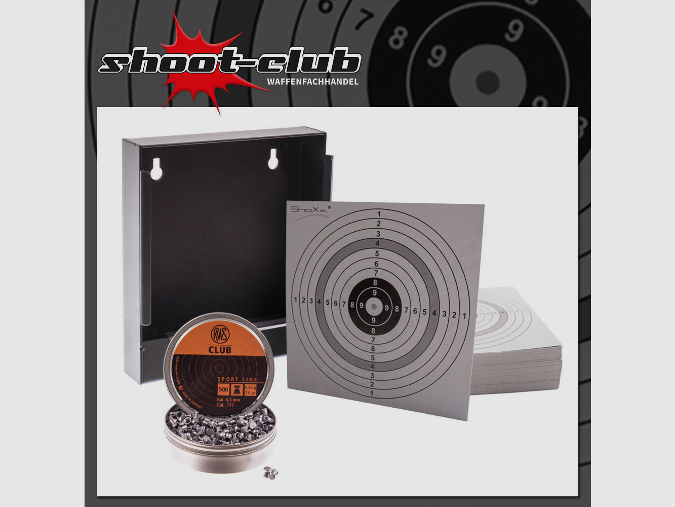 xxx Set: Trampa de balas + 120 dianas + RWS CLUB