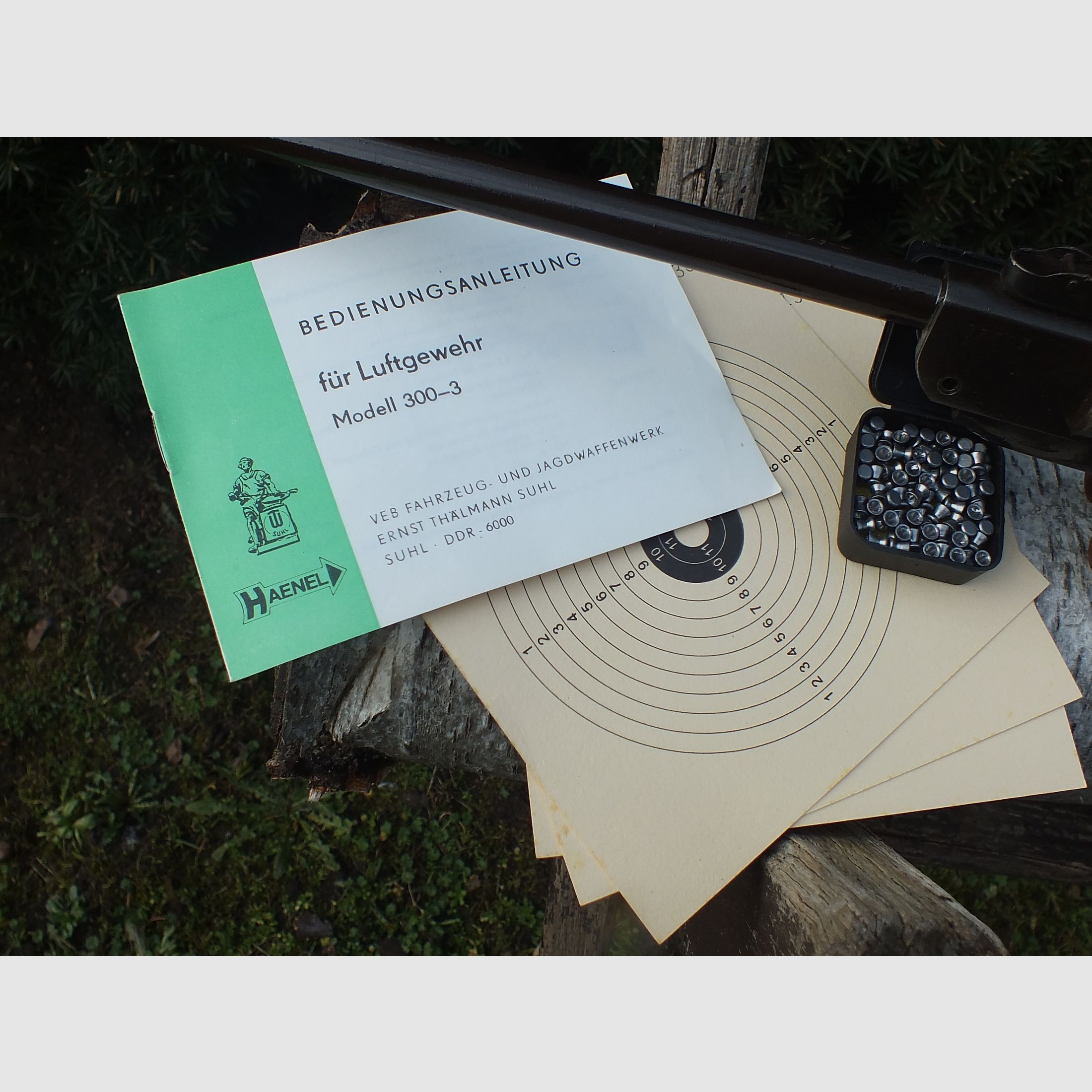 Rifle de aire comprimido Suhler Haenel 300- 3 con culata deportiva, RDA