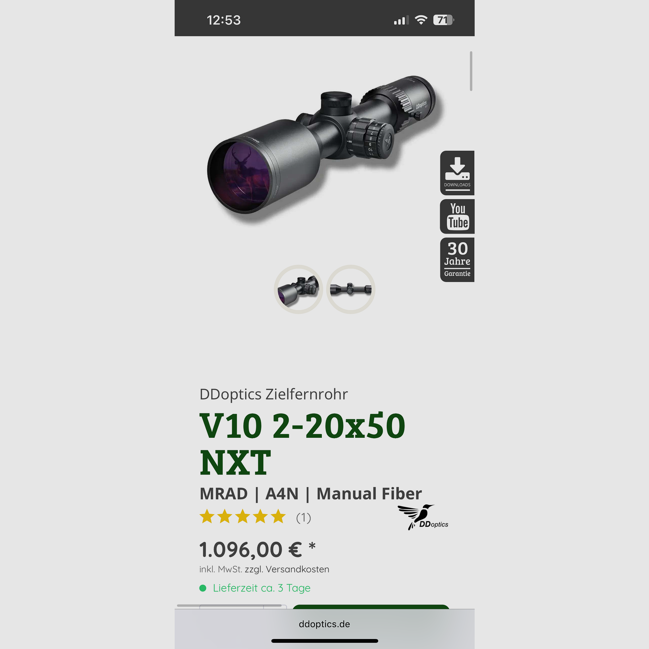 DDoptics V10 NXT 2-20x50