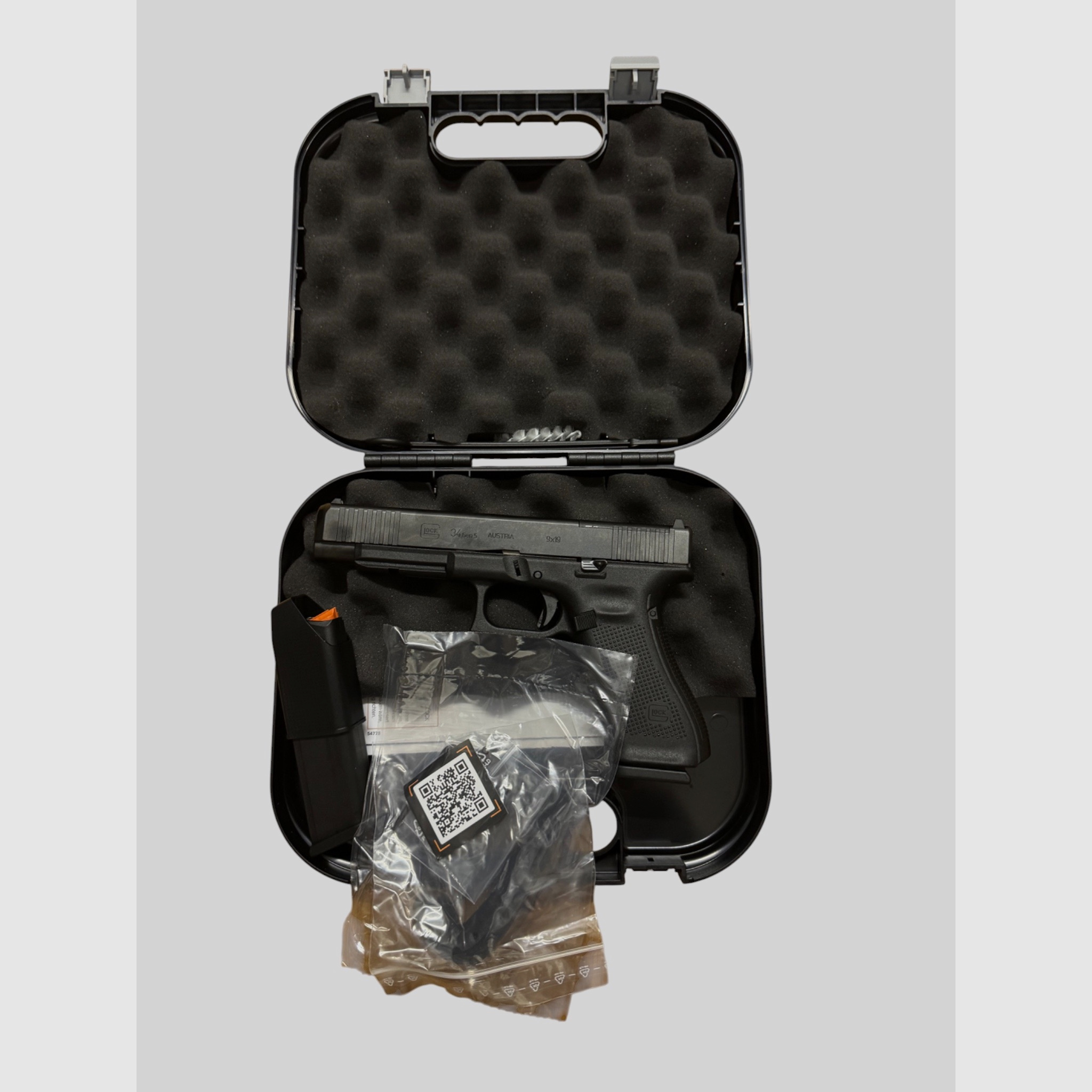 Glock Pistool 34 Gen5 MOS / 9mm, incl. 4 x MOS Adapterplaten
