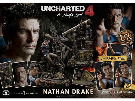 Uncharted 4: A Thief's End Ultimate Premium Masterline Statue 1/4 Nathan Drake Deluxe Bonus Version 69 cm | 43005