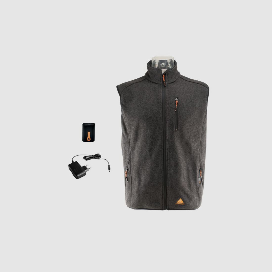 Alpenheat Beheizte Fleece Weste Grün Melange