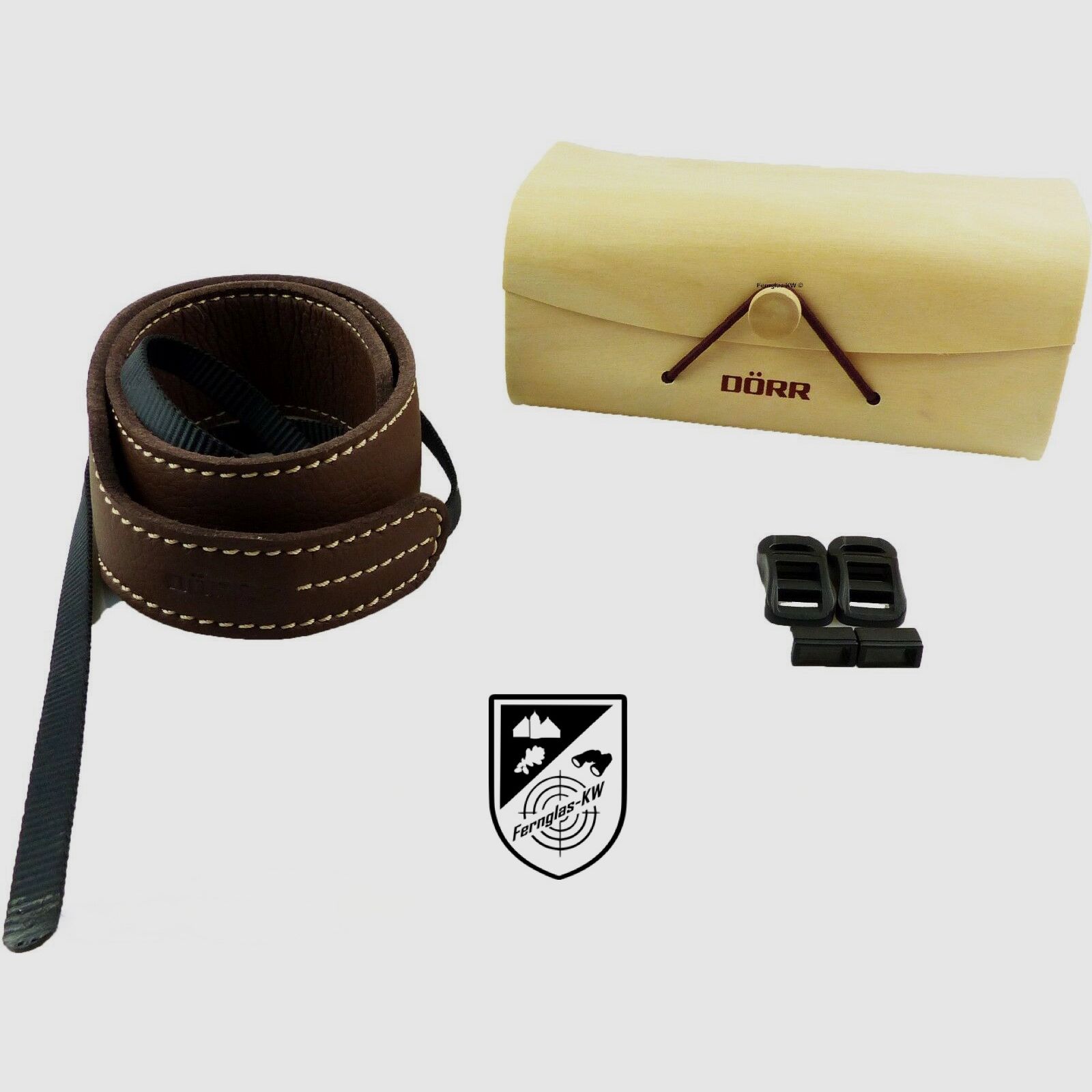 DÖRR 350651 Caméra Jumelles Sangle de transport Sangle SKIN marron Boîte cadeau