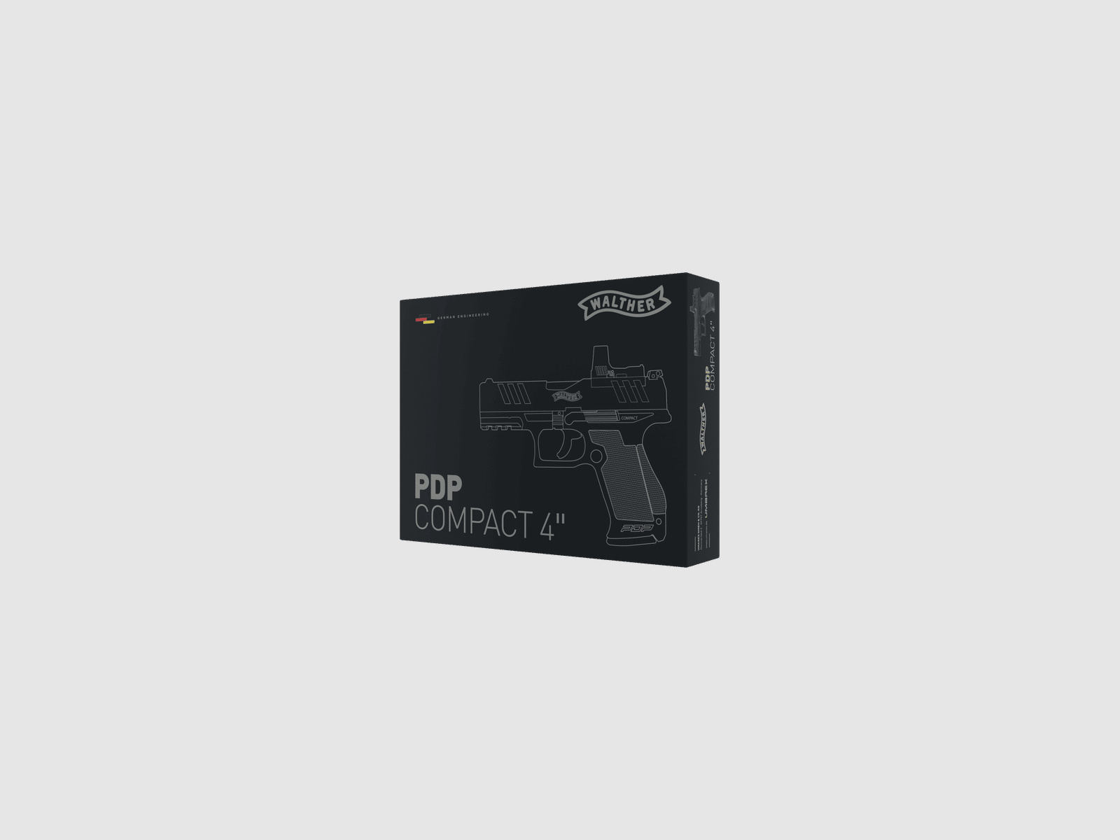 Walther PDP Compact 4" Zestaw CO2 Airsoft Pistolet OR w Czarnym | Umarex
