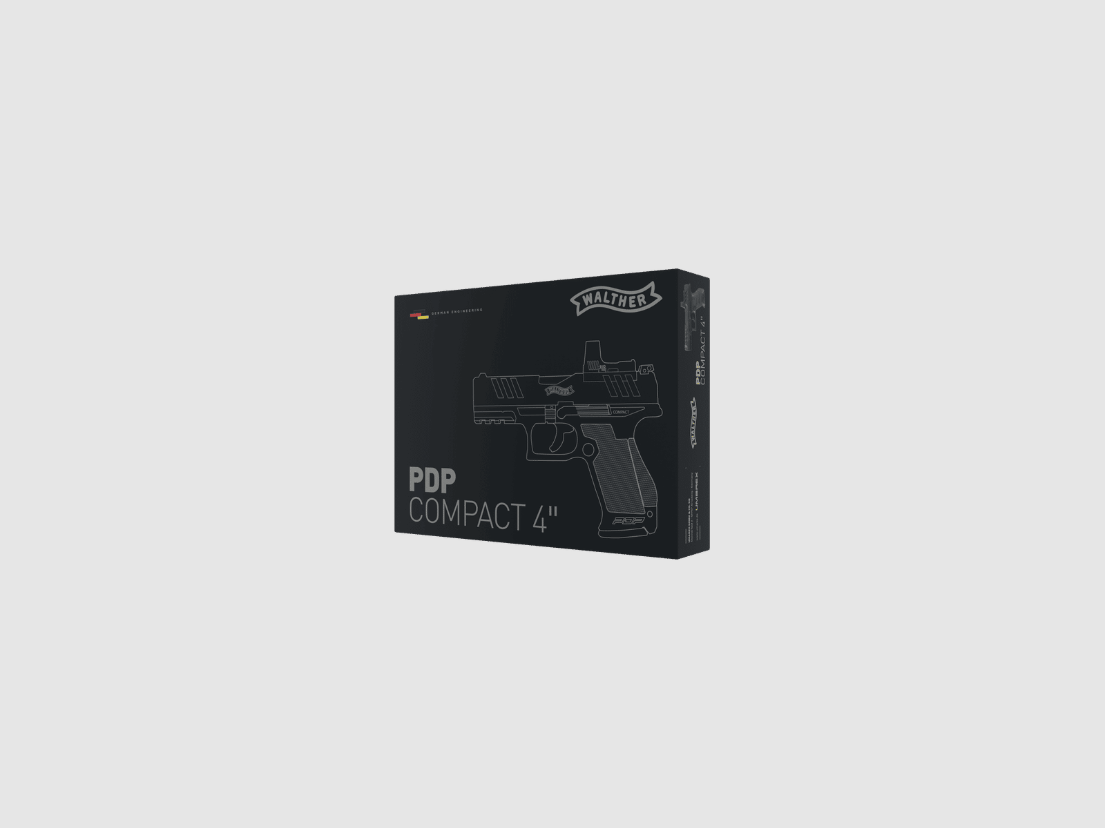 Walther PDP Compact 4" Set CO2 Airsoft Pistole OR in Schwarz | Umarex