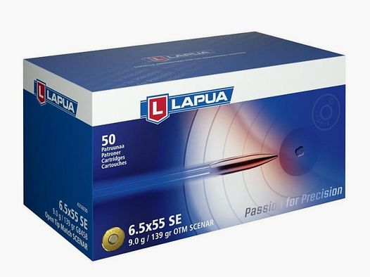 Amunicja LAPUA kal. 6,5x55 SE SCENAR 9 g / 139 gr, opakowanie 50 szt.