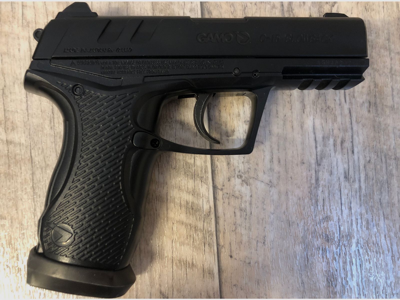 GAMO Luftpistole, CO2, 4,5 mm BB und Diabolo, C- 15 Blowback, Semi Automatic, Luftgewehr