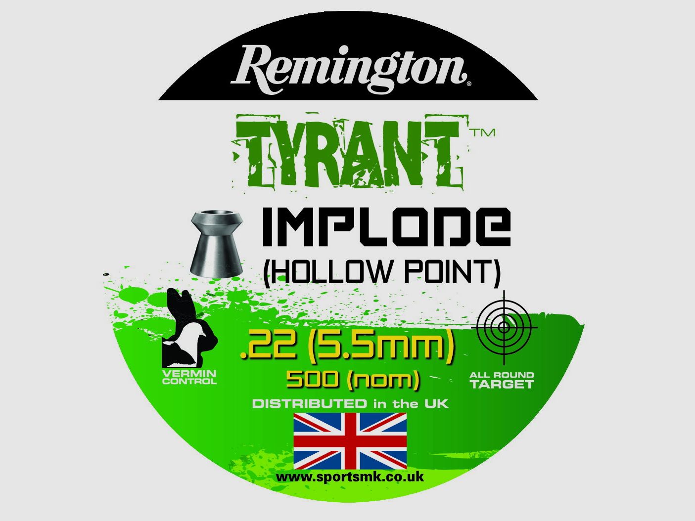 Remington Tyrant Implode Shoch Round Kal. .22 / 5,5mm, 250 Schuss