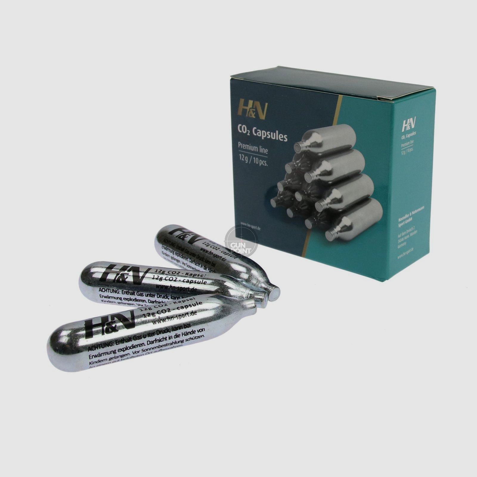 H&N CO2 capsules 12g - pack of 10