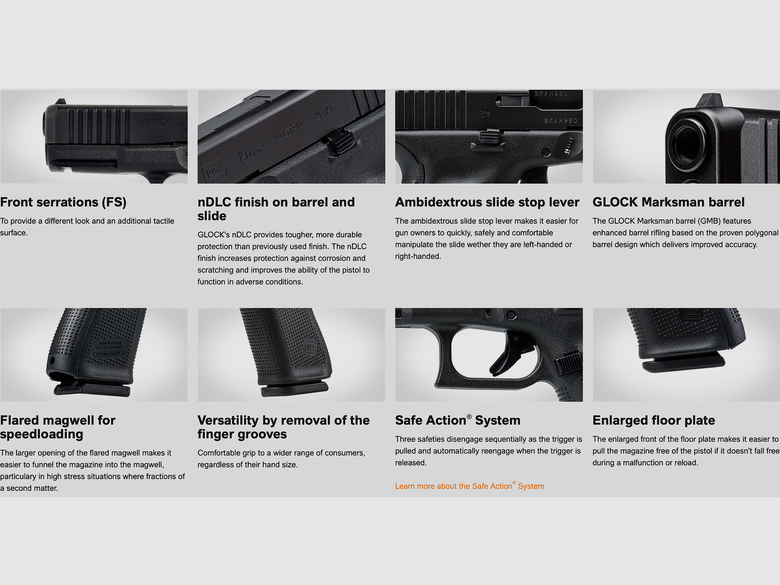 Glock G19 Gen5 9mm Luger Pistole