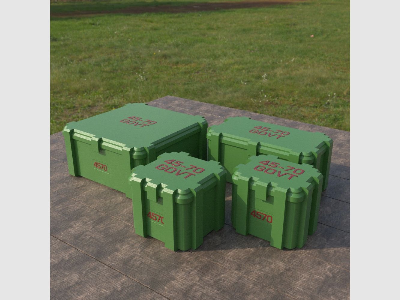 Filamelt ammunition box / .45-70 Govt / 'flip lid' / cartridge box, ammo box, image 4 of 8