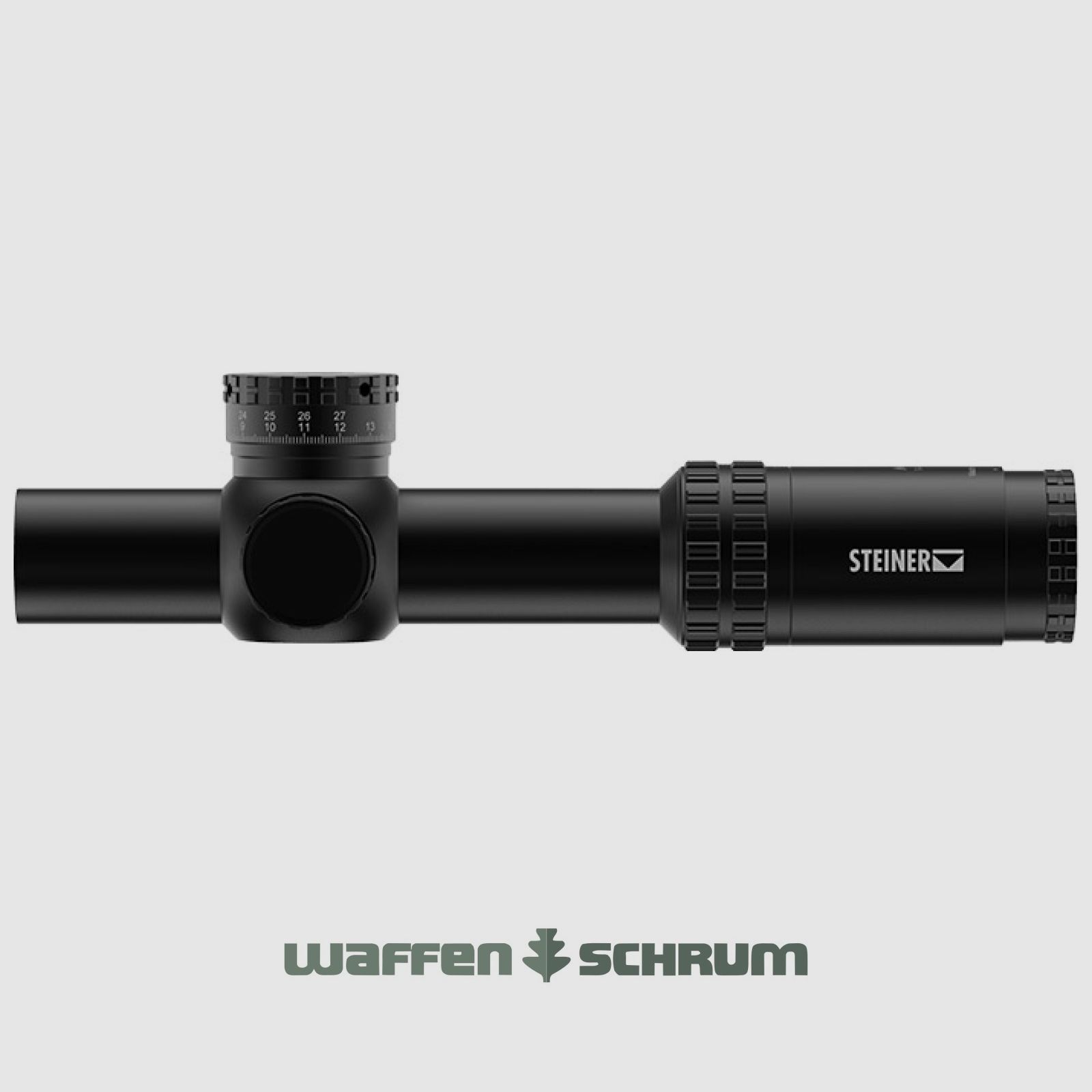 Steiner M8XI - 1-8x24 sin riel / Color Negro compensación de paralaje