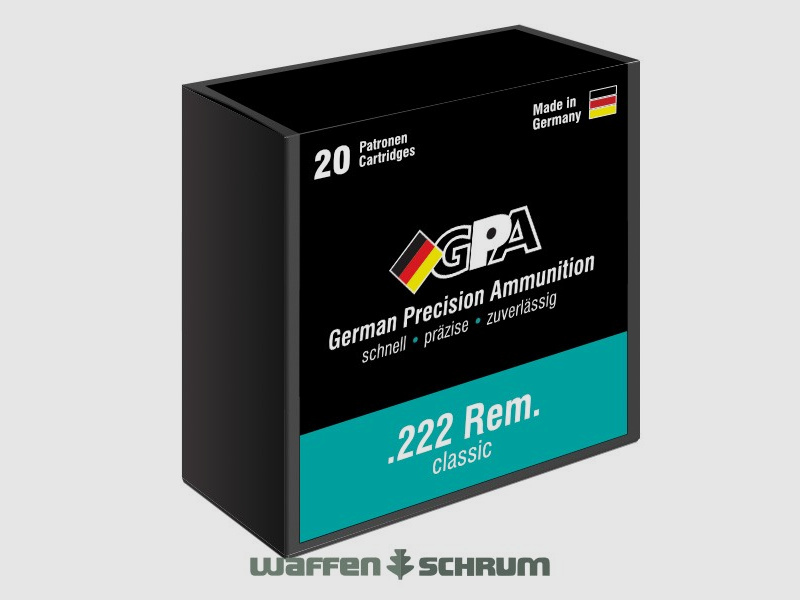 German Precision Ammunition GPA Classic 3,1g - 43gr .222Rem