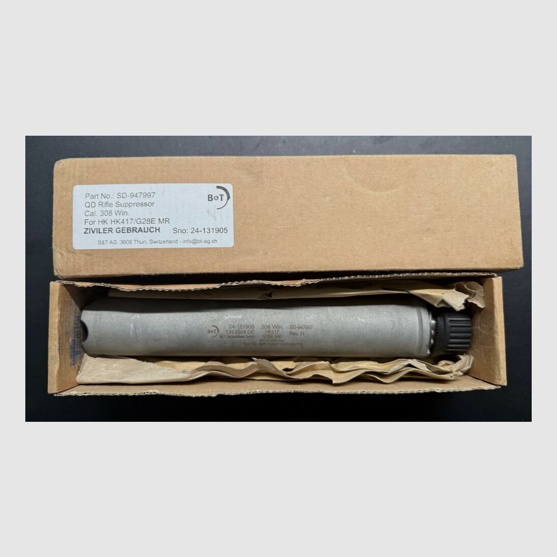 B&T AG (Brügger & Thomet) HK G28-Schalldämpfer für G28Z (bzw. MR308/HK417)