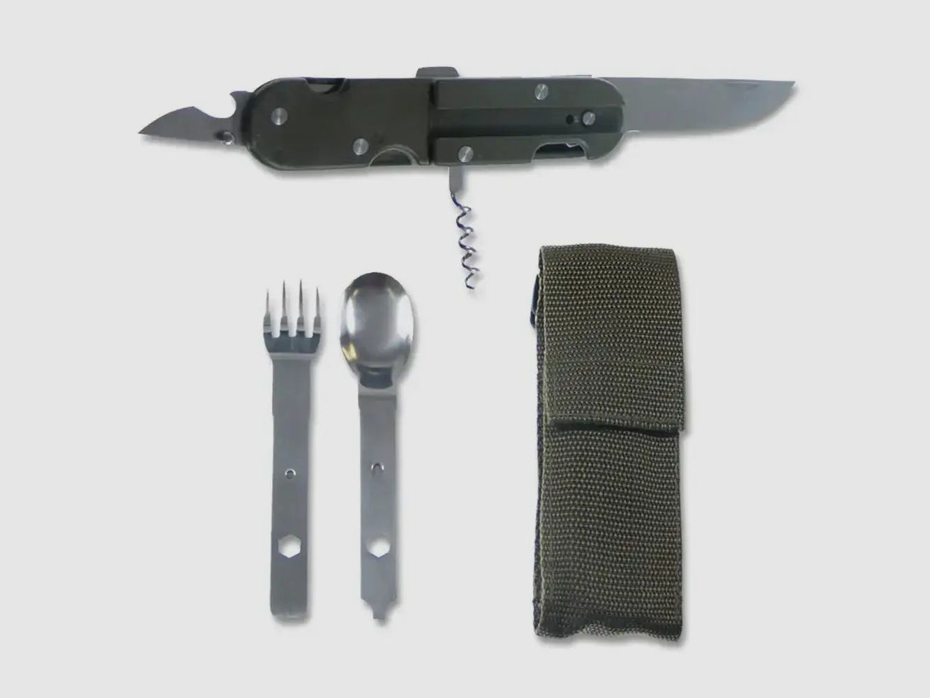 MFH MFH Taschenmesser mit Essbesteck und Werkzeug