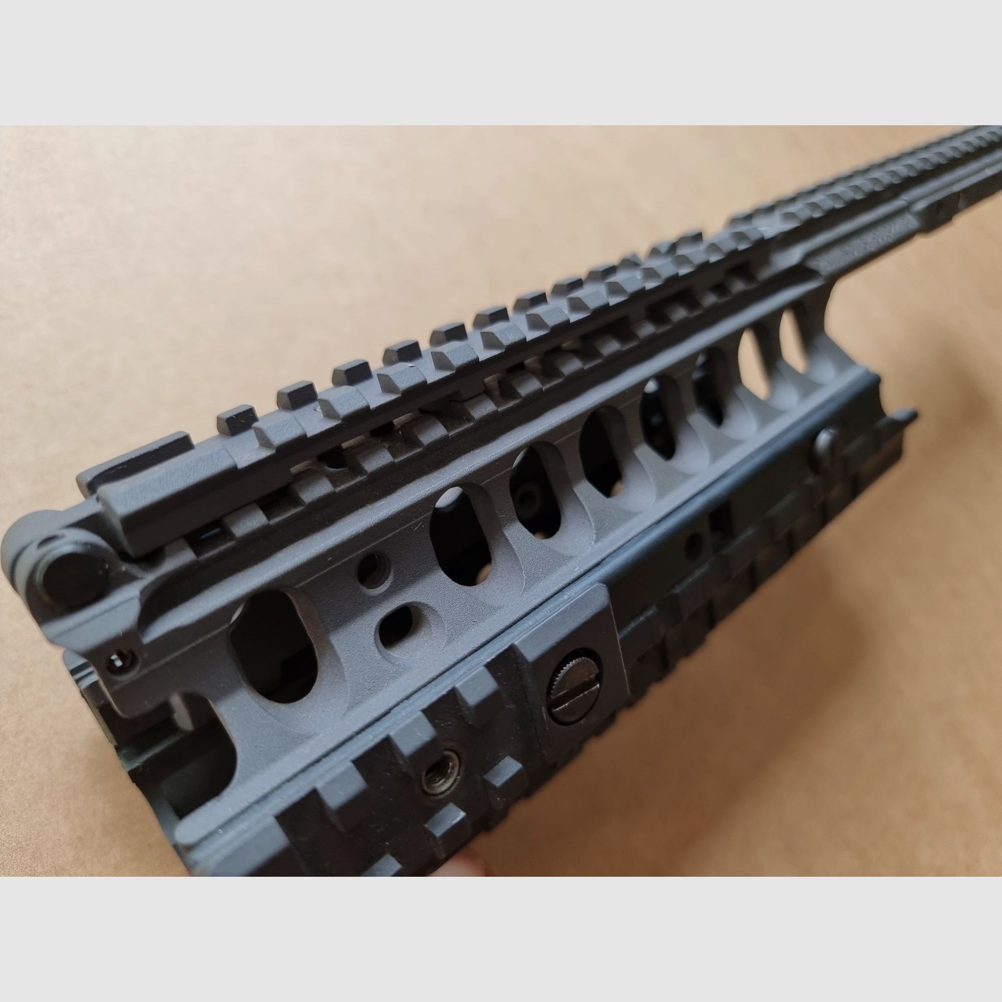 *RARA* A.R.M.S. - Sistema de riel #50-C con miras de gas plegables #41-BL y miras traseras #40-L - AR15 de los 2000