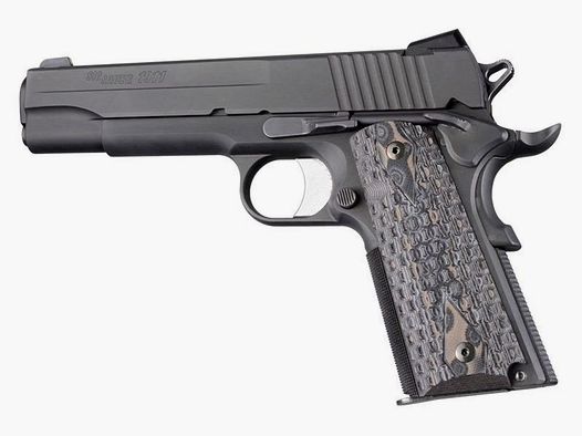 Hogue G10 Grip Colt 1911 Government Chain Link, G-Mascus Black/Gray