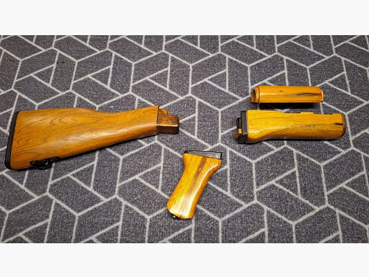 AK47 wooden stock set complete!