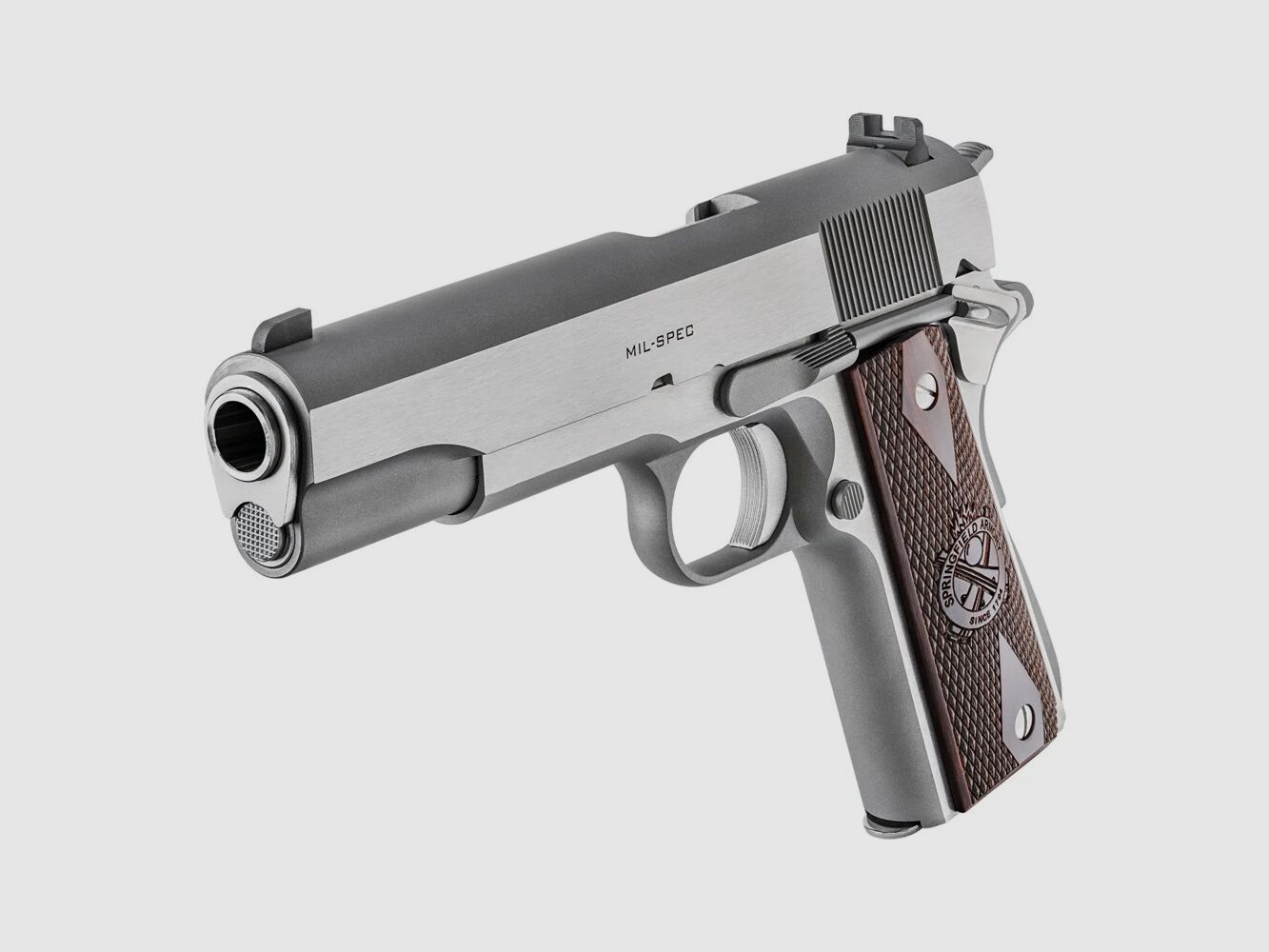PISTOLA SPRINGFIELD ARMORY MIL-SPEC 5" INOX 45ACP, imagen 1 de 4