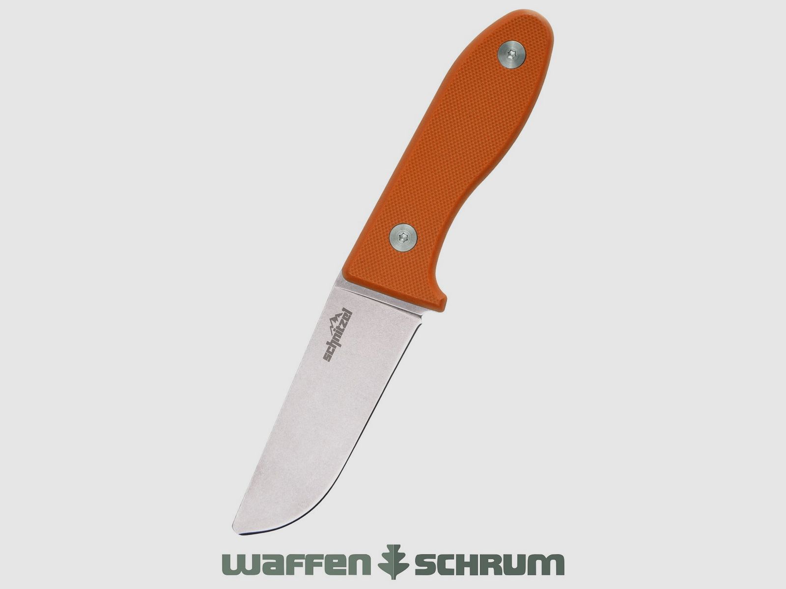 Schnitzel children's knife UNU orange stainless 8Cr13Mov steel with stonewash finish including sheath made of Kydex (black)