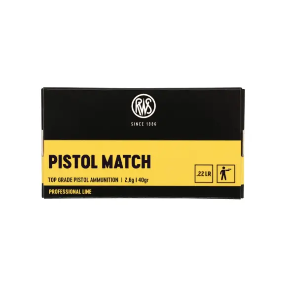 Cartridges 22LR Rimfire RWS Pistol Match