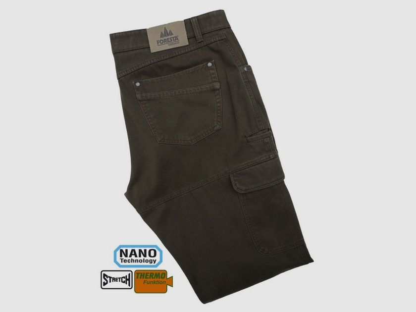 Foresta Thermo Cargohose mit Messertasche 50 Olive