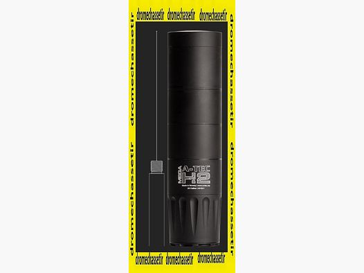 modérateur de son A-TEC Mega H2 cal 375 filetage 15×1 noir