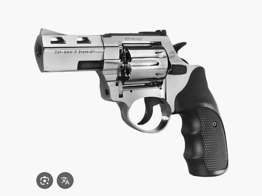 Pistolet d'alarme Zoraki R2 noir 3 pouces chrome