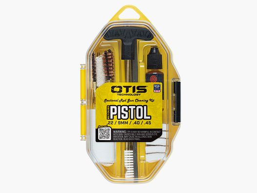 Zestaw czyszczący Otis do pistoletu .22/9mm/.40/.45 w tym pudełko do przechowywania
