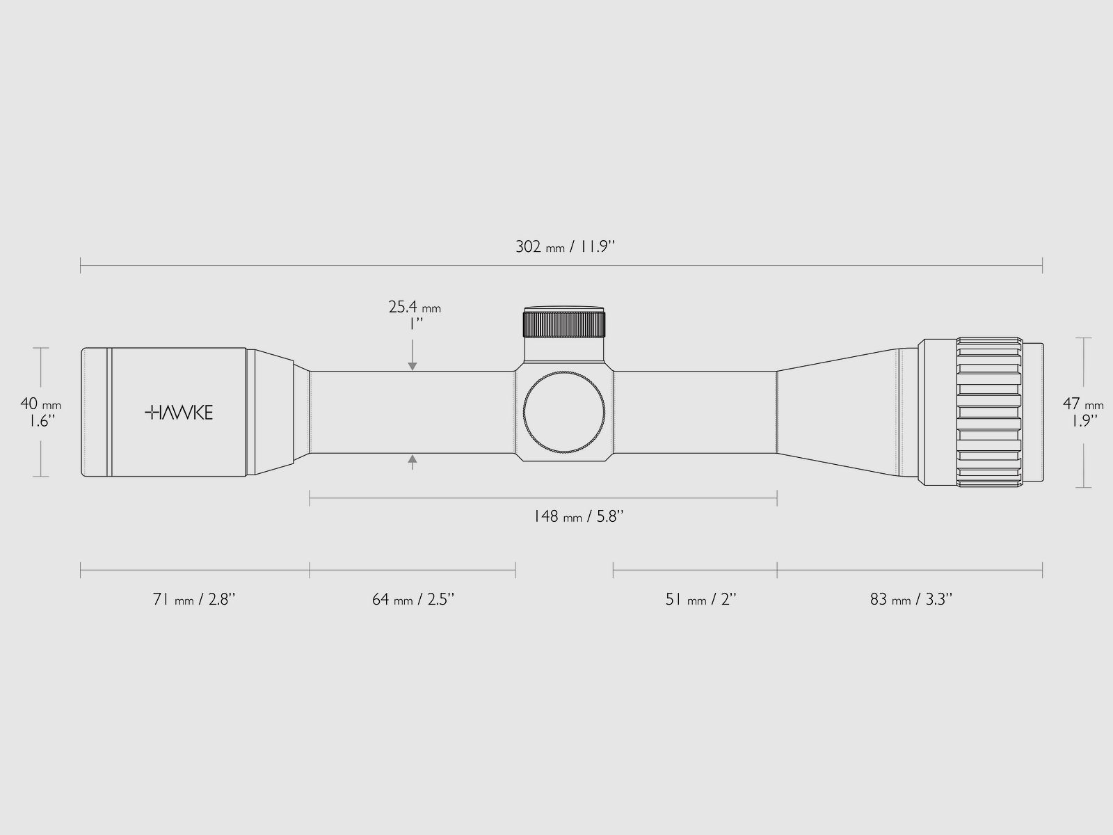 HAWKE 14102 Zielfernrohr VANTAGE 4x32 AO MIL DOT Absehen