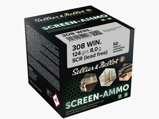 Sellier & Bellot .308 Win. Screen-Ammo SCR Zink 8,0g 124grs. 50 Stk.