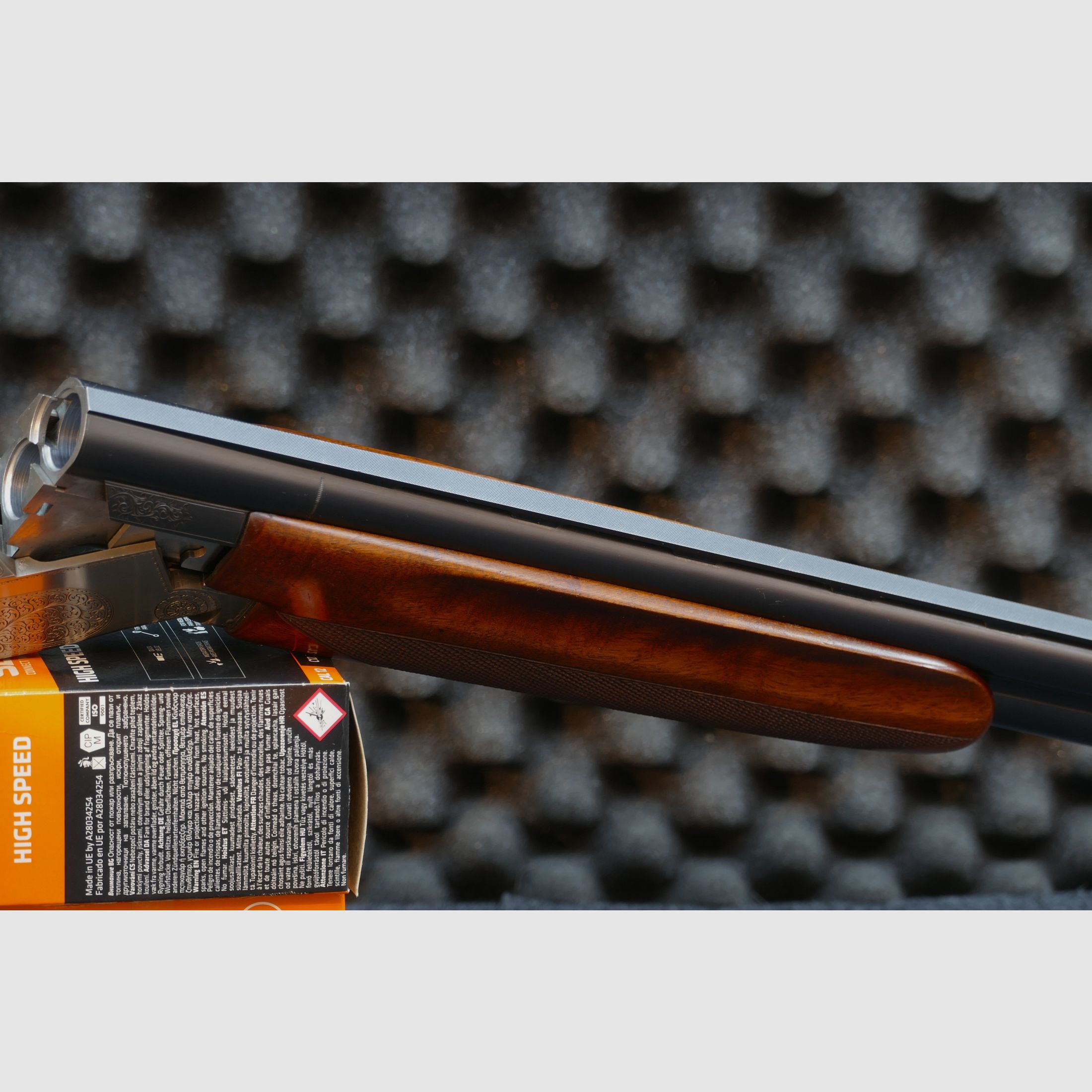 Winchester Super Grade – 12/70, Bockdoppelflinte, Schrankwaffe, Top Zustand