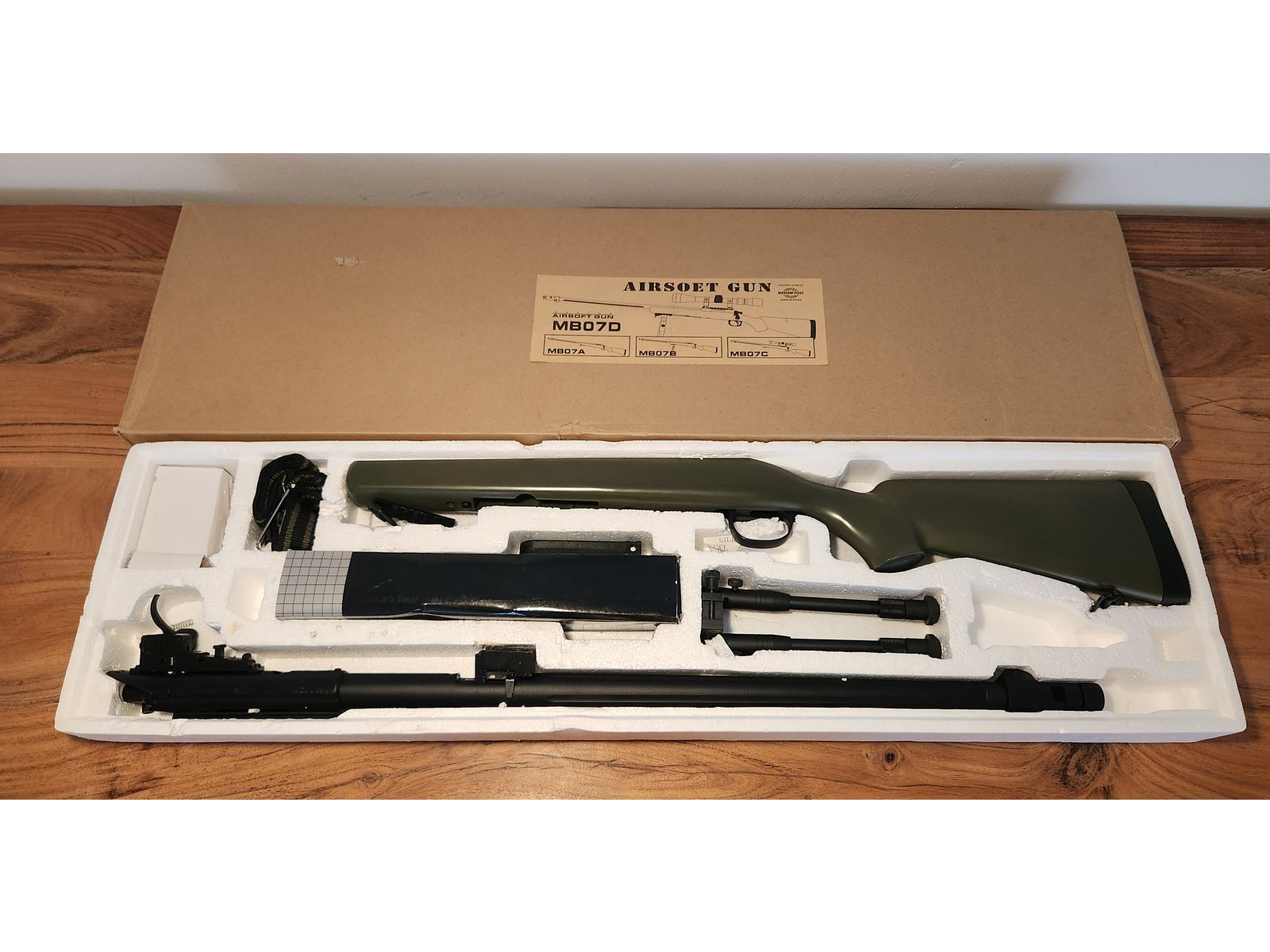 GSG MB07D Bolt-Action-Sniper Airsoft 1,8 Joule 3-9x40 Zielfernrohr Originalverpackung 