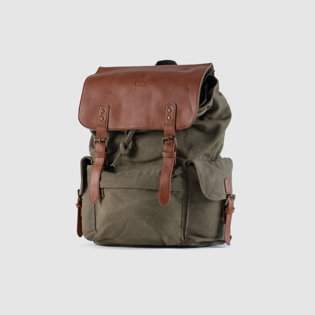 Mochila de Lona y Eco-Cuero 20L, imagen 1 de 5