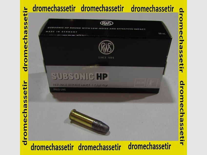 Box mit 50 Patronen Kal. 22lr, RWS Subsonic HP, 40 grains, Bild 2 von 2