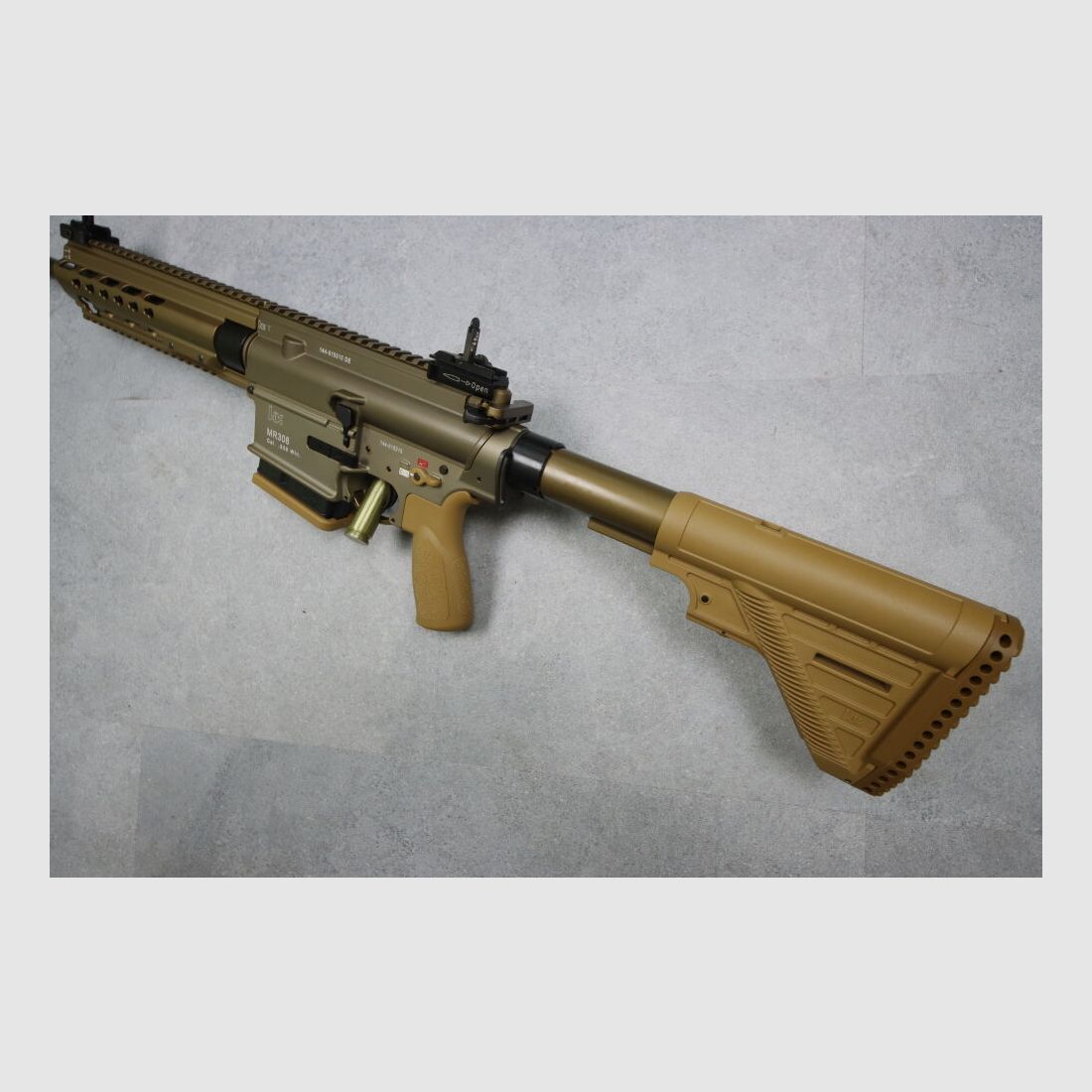 Heckler & Koch MR308, A3-Version, Slim-Line HKey RAL8000 "sandfarbend"