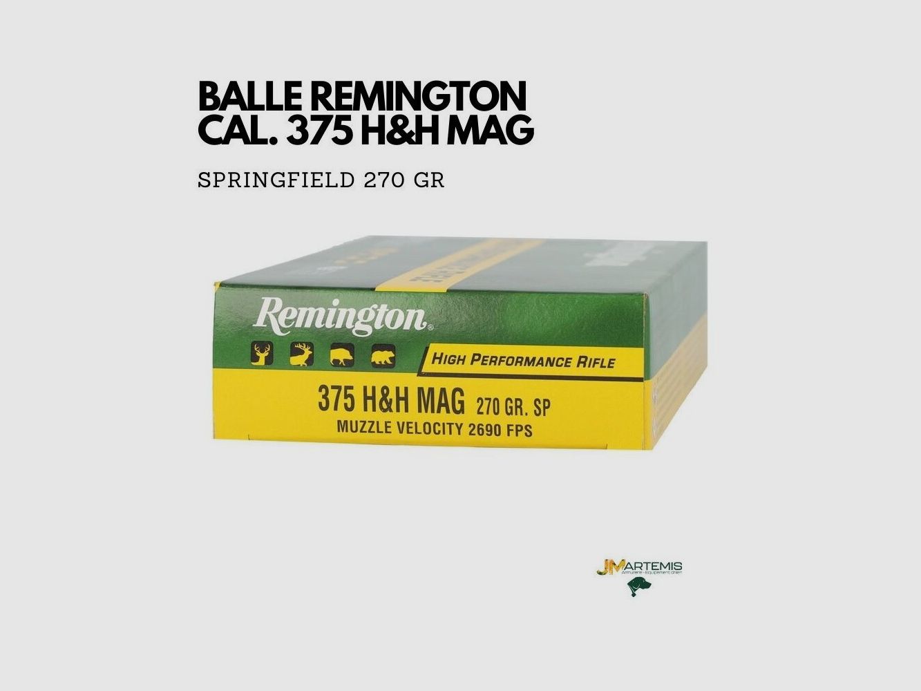 REMINGTON 375 H&H SP 270GR patroon, afbeelding 2 van 3