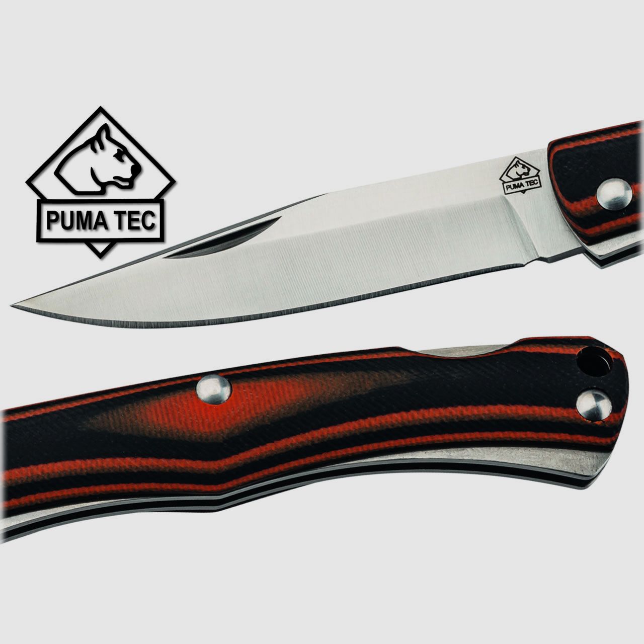 PUMA TEC Taschenmesser SLIM LINE II, 77 mm Klinge AISI 420 Stahl, G10 Griffe